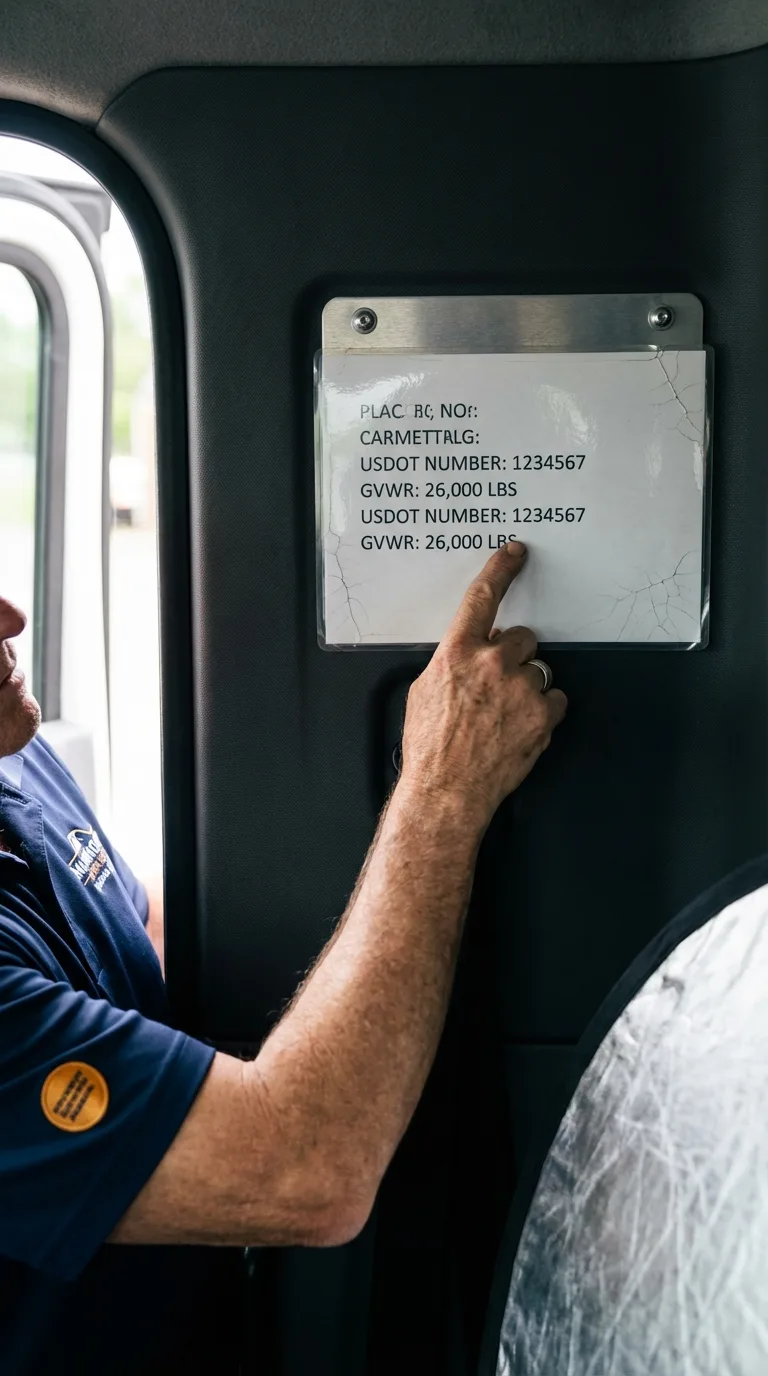 USDOT licensing placard verification in Aguas Buenas